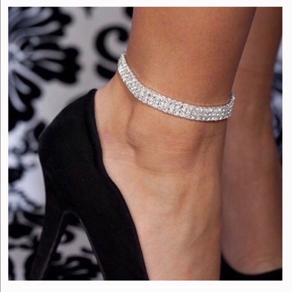 Jewelry - Prom Rhinestone layered tennis ankle bracelet NEW